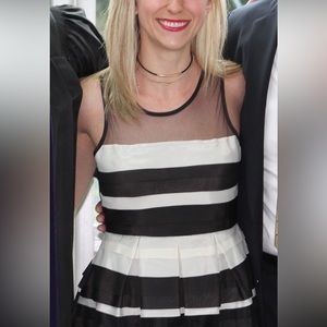 Classic Black & Off-White Cocktail Dress